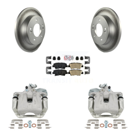 Rear Disc Brake Caliper Coated Rotors And Ceramic Pads Kit For 2014-2016 Kia Soul KCG-101191N