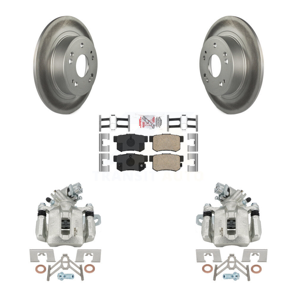 Rear Disc Brake Caliper Coated Rotors And Ceramic Pads Kit For 2016-2018 Acura ILX KCG-101208N