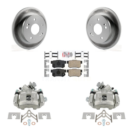 Rear Disc Brake Caliper Coated Rotors And Ceramic Pads Kit For Honda Civic Acura RSX KCG-101210N