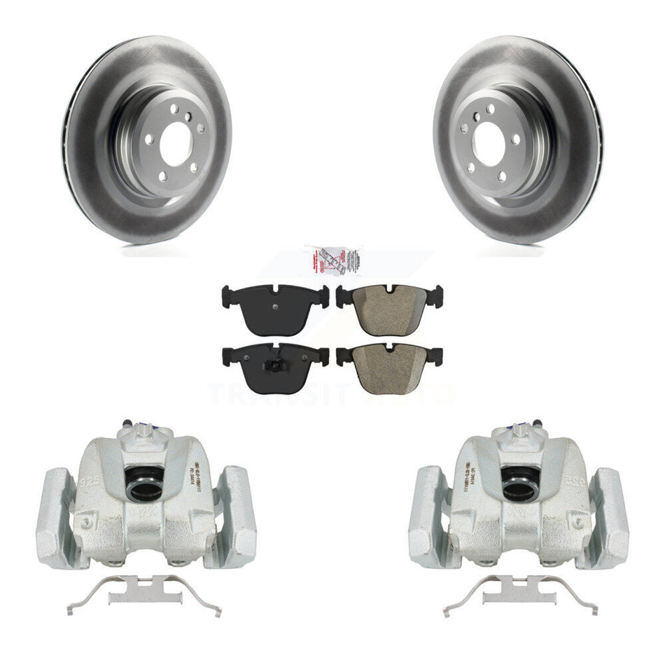 Rear Disc Brake Caliper Coated Rotors And Semi-Metallic Pads Kit For BMW 750Li xDrive 750i 550i GT Alpina B7 760Li B7L KCG-101219N