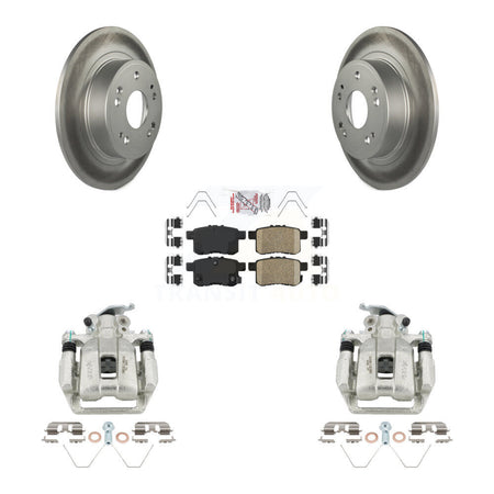 Rear Disc Brake Caliper Coated Rotors And Ceramic Pads Kit For Honda Accord Acura TSX KCG-101229N