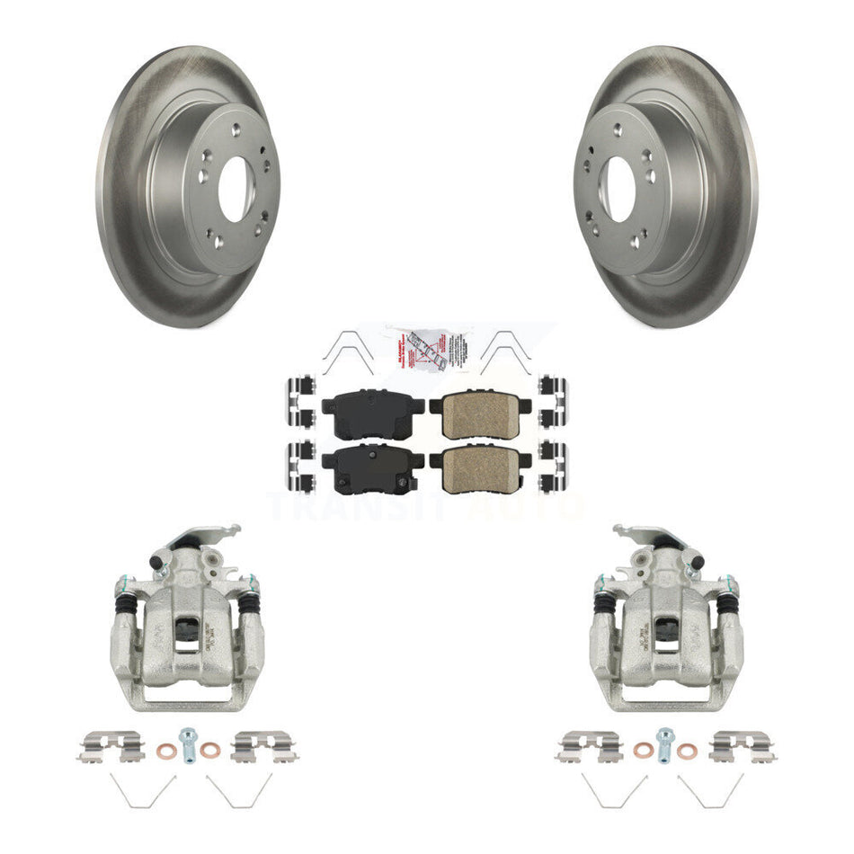 Rear Disc Brake Caliper Coated Rotors And Ceramic Pads Kit For Honda Accord KCG-101231N