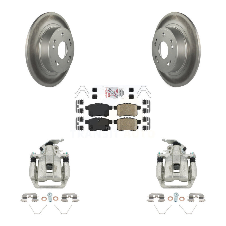 Rear Disc Brake Caliper Coated Rotors And Ceramic Pads Kit For Honda Accord KCG-101232N