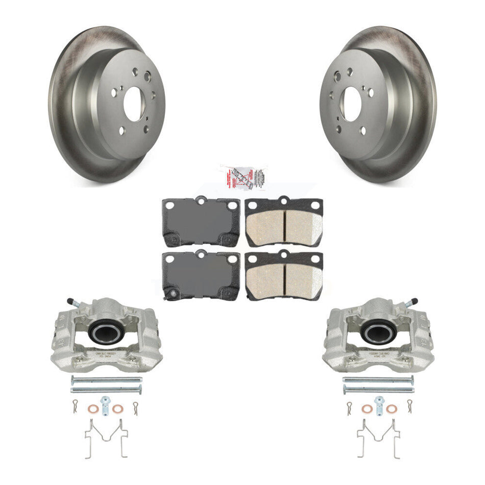 Rear Disc Brake Caliper Coated Rotors And Ceramic Pads Kit For Lexus IS250 KCG-101244N