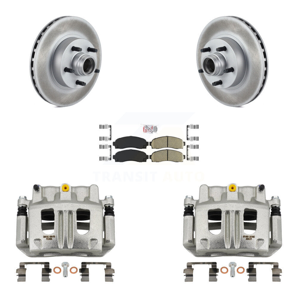Front Brake Caliper Coat Rotor & Ceramic Pad Kit For Ford Ranger Mazda B3000 B2300 B4000 KCG-101457N