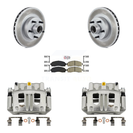 Front Brake Caliper Coat Rotor & Ceramic Pad Kit For Ford Ranger Mazda B3000 B2300 B4000 KCG-101457N