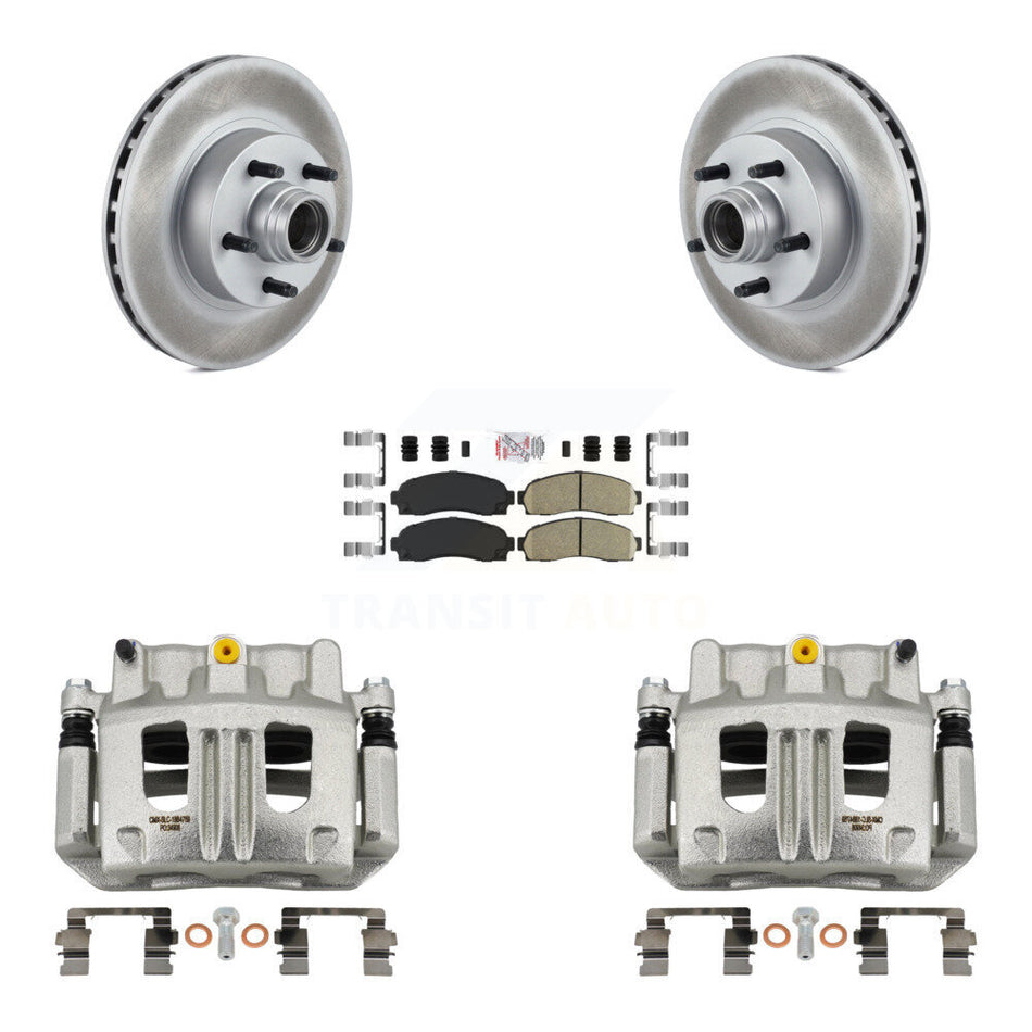 Front Brake Caliper Coat Rotor & Ceramic Pad Kit For Ford Ranger Mazda B3000 B2300 B4000 KCG-101458N