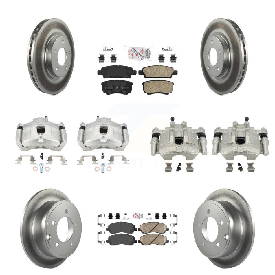 Front Rear Brake Caliper Coat Rotors Ceramic Pad Kit (10Pc) For Jeep Patriot Compass 200 KCG-101481N
