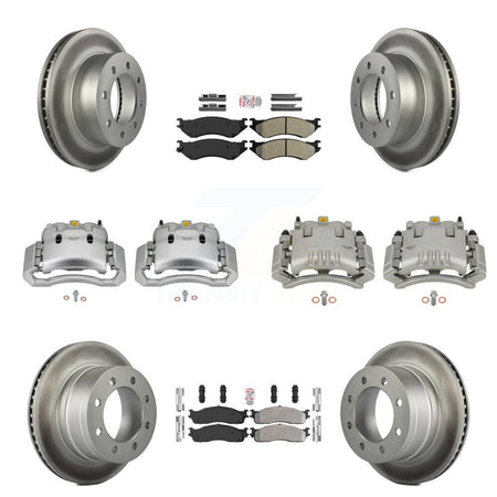Front Rear Brake Caliper Coat Rotor Semi-Metallic Pad Kit (10Pc) For Dodge Ram 3500 2500 KCG-101569N