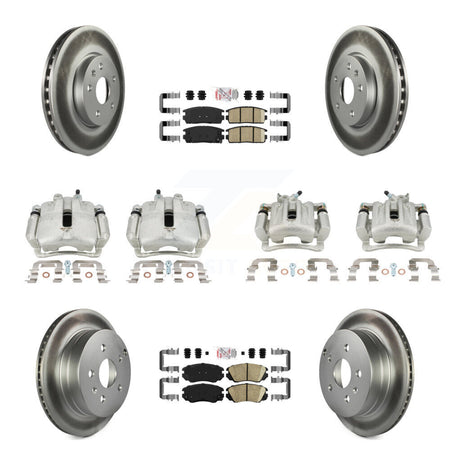 Front Rear Brake Caliper Coat Rotor And Ceramic Pad Kit (10Pc) For Chevrolet Equinox GMC KCG-101702N