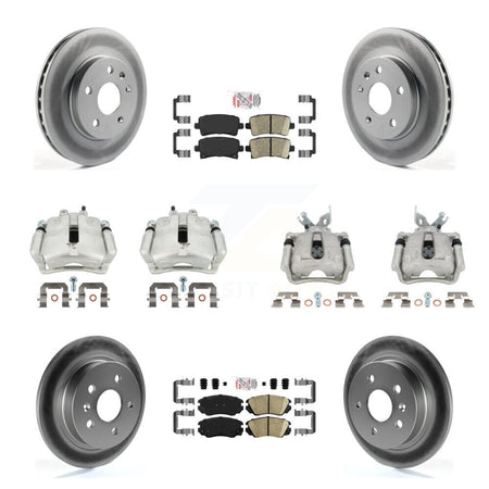 Front Rear Disc Brake Caliper Coat Rotor And Ceramic Pad Kit (10Pc) For Chevrolet Malibu KCG-101710N