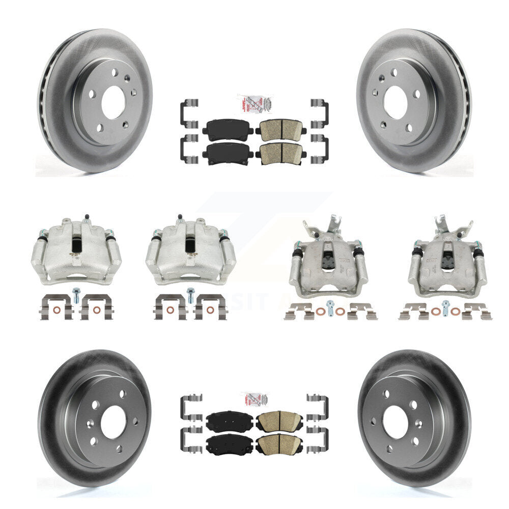 Front Rear Brake Caliper Coat Rotors Ceramic Pad Kit (10Pc) For Chevrolet Malibu Limited KCG-101738N