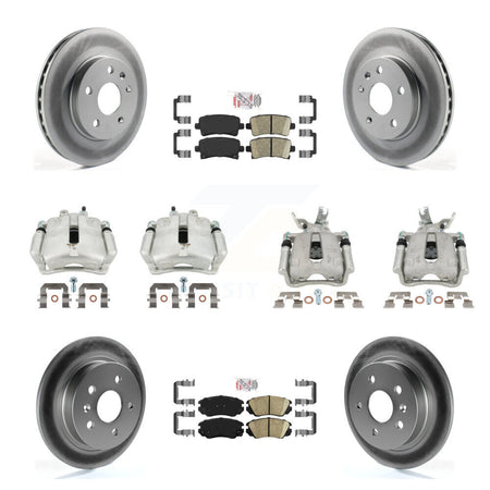 Front Rear Brake Caliper Coat Rotors Ceramic Pad Kit (10Pc) For Chevrolet Malibu Limited KCG-101738N