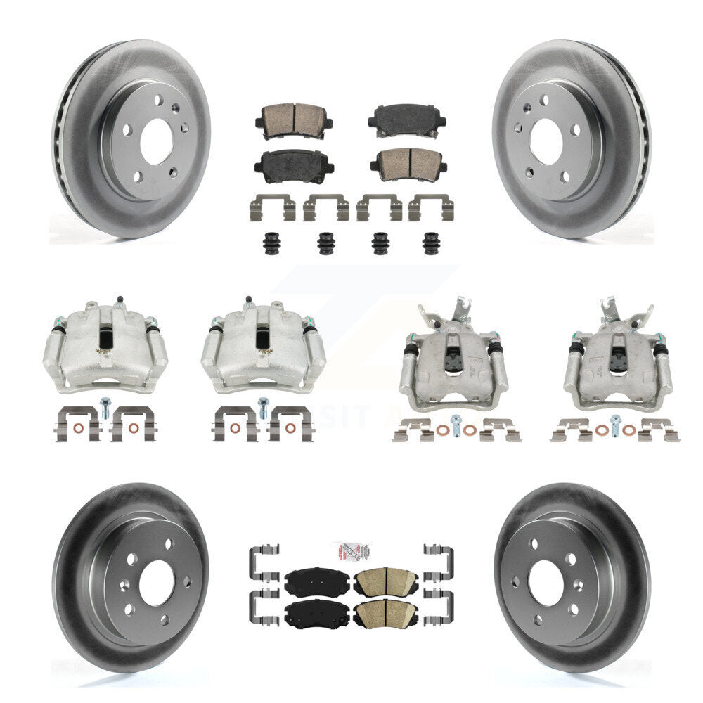 Front Rear Brake Caliper Coat Rotors Ceramic Pad Kit (10Pc) For Chevrolet Malibu Limited KCG-101740N