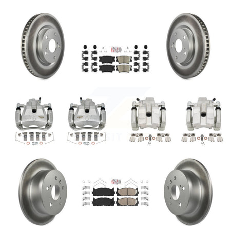 Front Rear Brake Caliper Coat Rotors Ceramic Pad Kit (10Pc) For Toyota Camry Lexus ES350 KCG-101765N