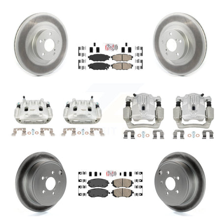 Front Rear Brake Caliper Coat Rotor And Ceramic Pad Kit (10Pc) For Subaru Outback Legacy KCG-101898N
