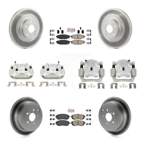 Front Rear Brake Caliper Coat Rotor And Ceramic Pad Kit (10Pc) For Subaru Outback Legacy KCG-101899N