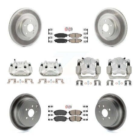 Front Rear Brake Caliper Coat Rotor And Ceramic Pad Kit (10Pc) For Subaru Outback Legacy KCG-101901N