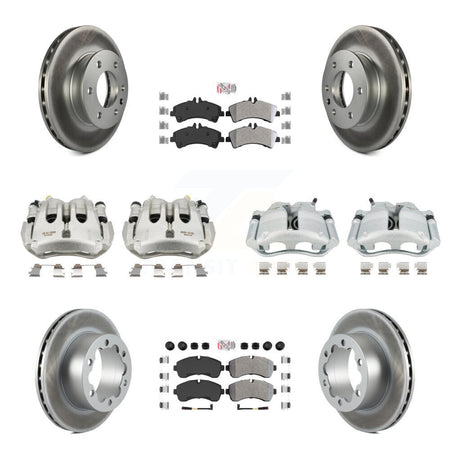 Front Rear Brake Caliper Coat Rotor Semi-Metallic Pad Kit (10Pc) For Sprinter 3500 Dodge KCG-102232N