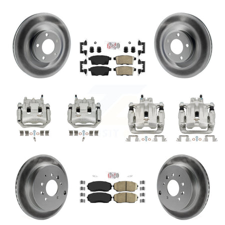 Front Rear Brake Caliper Coat Rotor And Ceramic Pad Kit (10Pc) For Ford Edge Lincoln MKX KCG-102273N