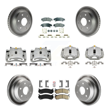 Front Rear Brake Caliper Coat Rotor Ameribrakes Pad Kit (10Pc) For Chevrolet GMC 1500 XL KCG-102302N