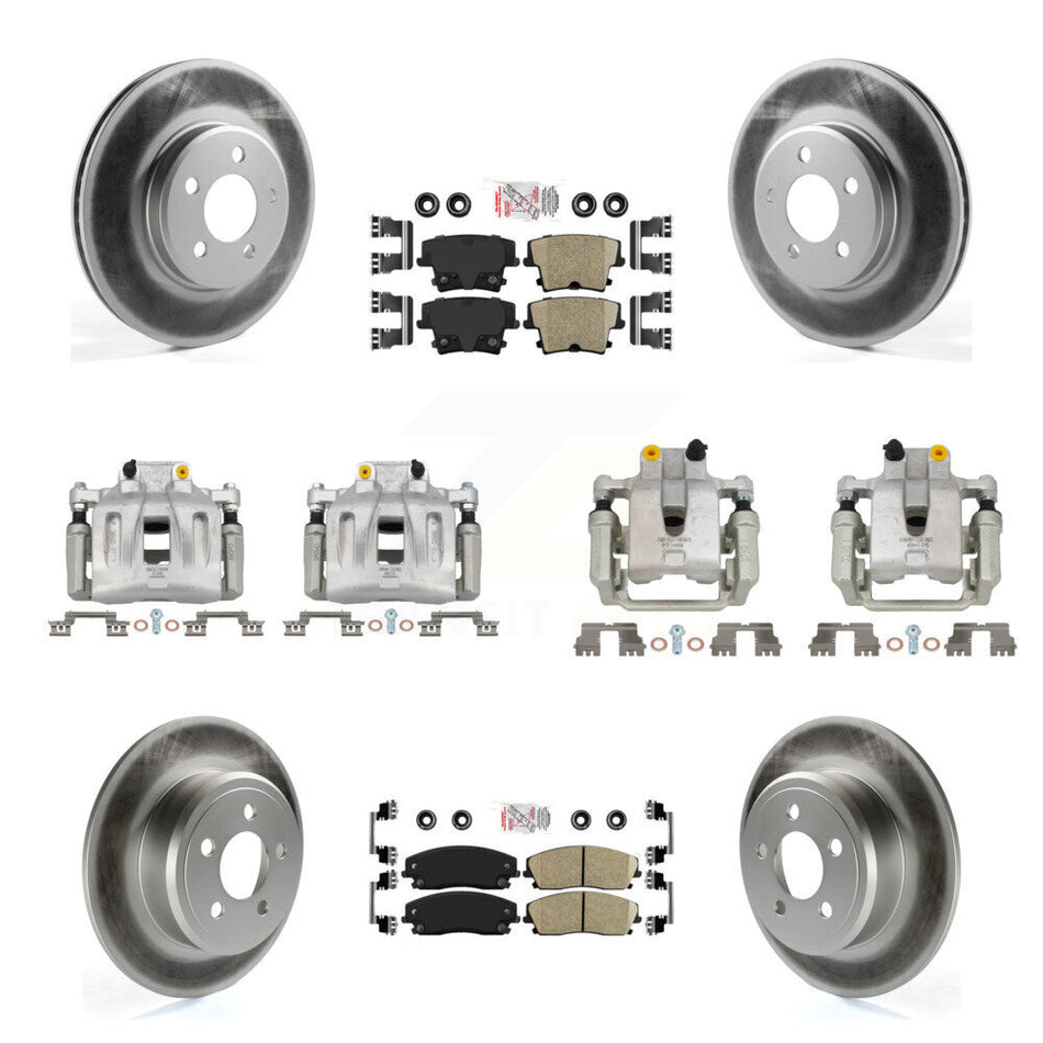 Front Rear Brake Caliper Coat Rotor Ceramic Pad Kit (10Pc) For Dodge Chrysler 300 Magnum KCG-102354N