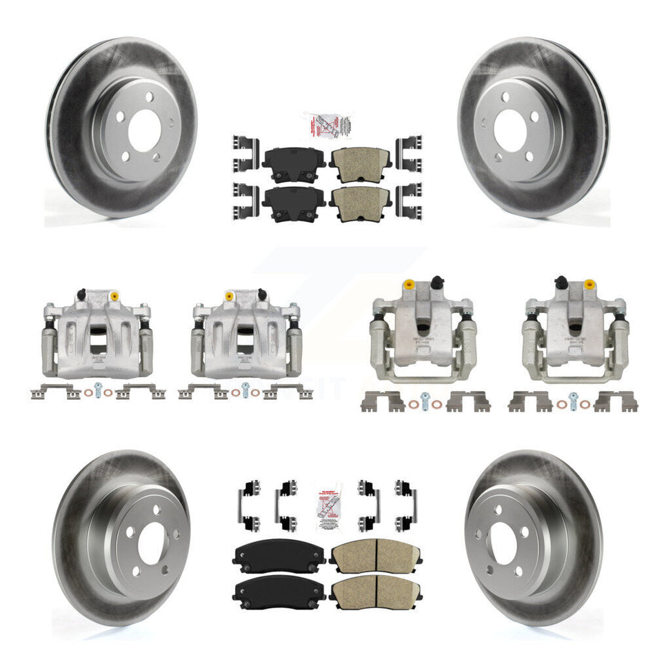 Front Rear Brake Caliper Coat Rotor Ceramic Pad Kit (10Pc) For Dodge Chrysler 300 Magnum KCG-102357N