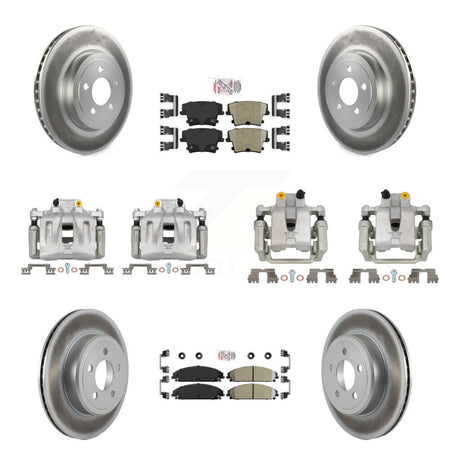 Front Rear Disc Brake Caliper Coated Rotors And Ceramic Pads Kit (10Pc) For Chrysler 300 KCG-102369N
