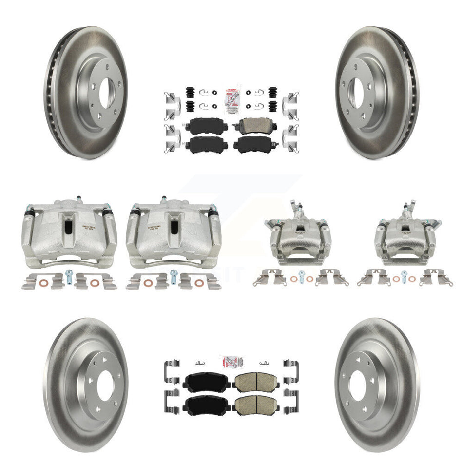 Front Rear Disc Brake Caliper Coat Rotor Ceramic Pad Kit (10Pc) For 2013-2015 Mazda CX-5 KCG-102426N