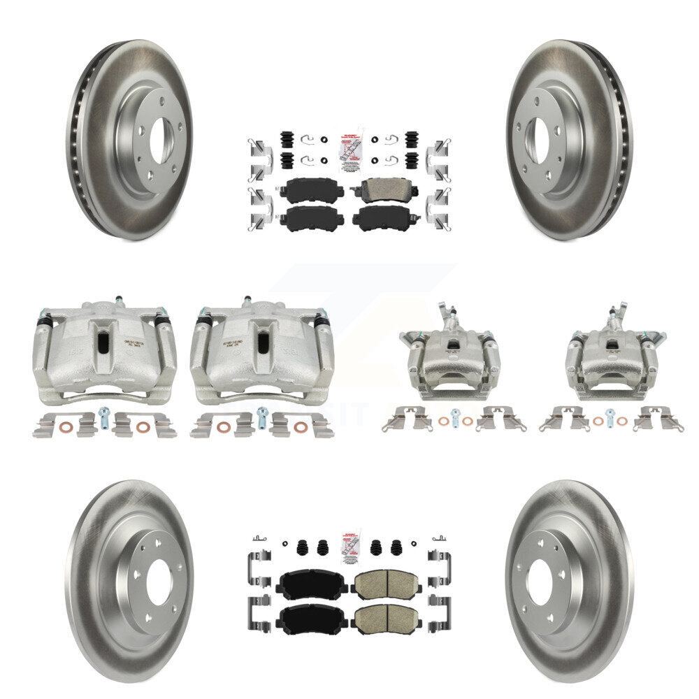Front Rear Disc Brake Caliper Coat Rotor Ceramic Pad Kit (10Pc) For 2013-2015 Mazda CX-5 KCG-102427N