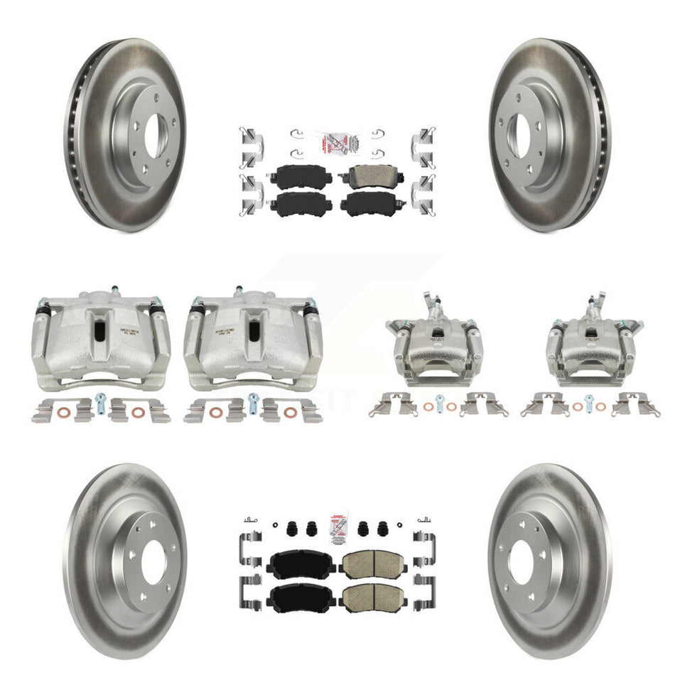 Front Rear Disc Brake Caliper Coat Rotor Ceramic Pad Kit (10Pc) For 2013-2015 Mazda CX-5 KCG-102429N