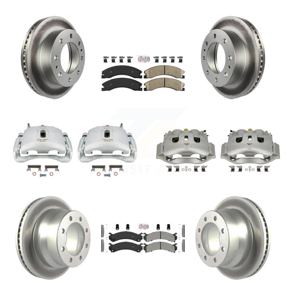 Front Rear Brake Caliper Coat Rotor Ameribrakes Pad Kit (10Pc) For Chevrolet Express GMC KCG-102611N