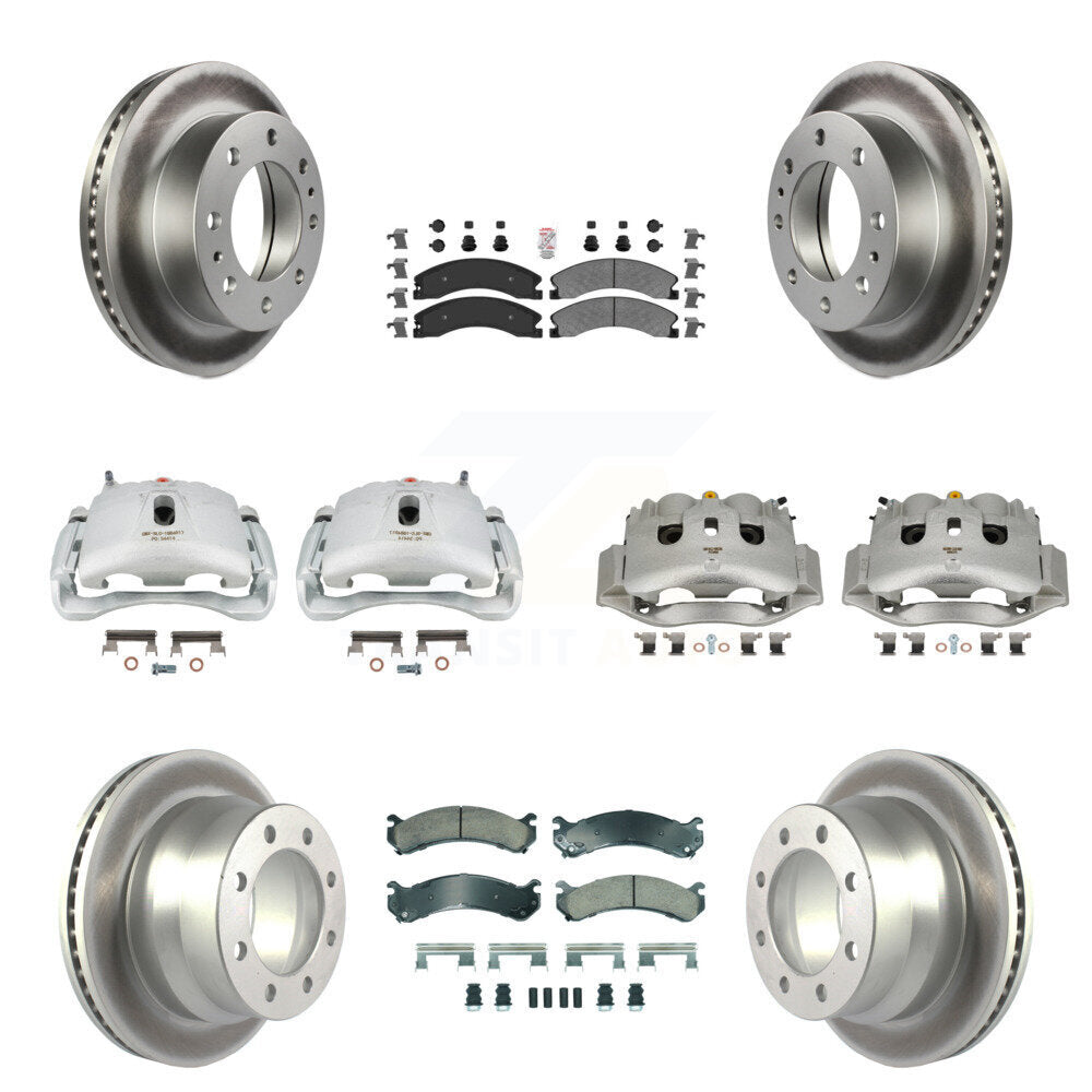 Front Rear Brake Caliper Coat Rotor Ameribrakes Pad Kit (10Pc) For Chevrolet Express GMC KCG-102616N
