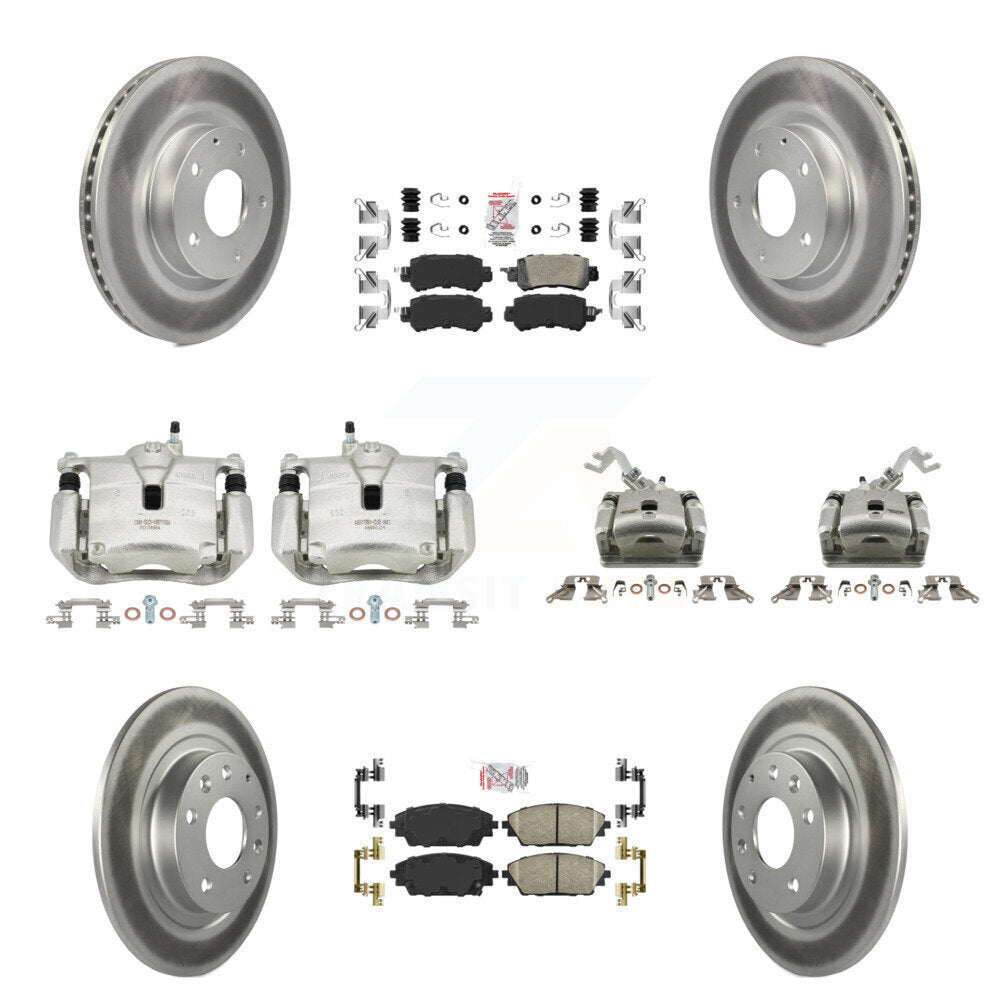 Front Rear Brake Caliper Coat Rotors Ceramic Pad Kit (10Pc) For 2016-2018 Mazda CX-3 AWD KCG-102757N