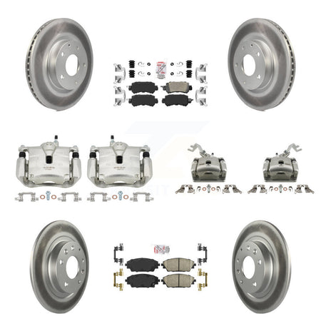 Front Rear Brake Caliper Coat Rotors Ceramic Pad Kit (10Pc) For 2016-2018 Mazda CX-3 AWD KCG-102757N