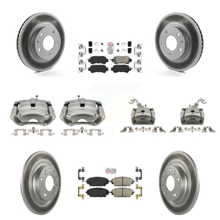 Front Rear Brake Caliper Coat Rotors Ceramic Pad Kit (10Pc) For 2016-2018 Mazda CX-3 FWD KCG-102758N