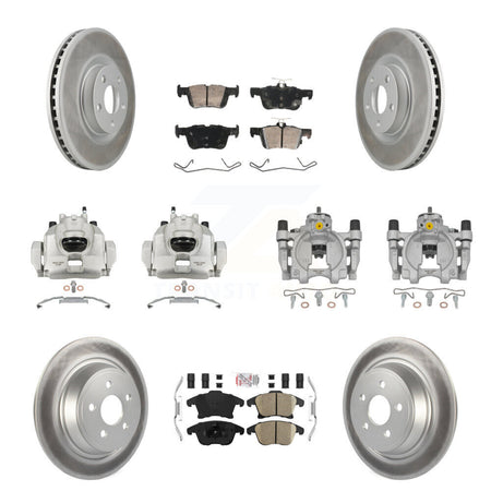 Front Rear Disc Brake Caliper Coated Rotors And Ceramic Pads Kit (10Pc) For KCG-102798N