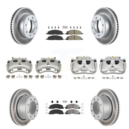 Front Rear Brake Caliper Coat Rotor Semi-Metallic Pad Kit (10Pc) For Ram 3500 2500 Dodge KCG-102803N