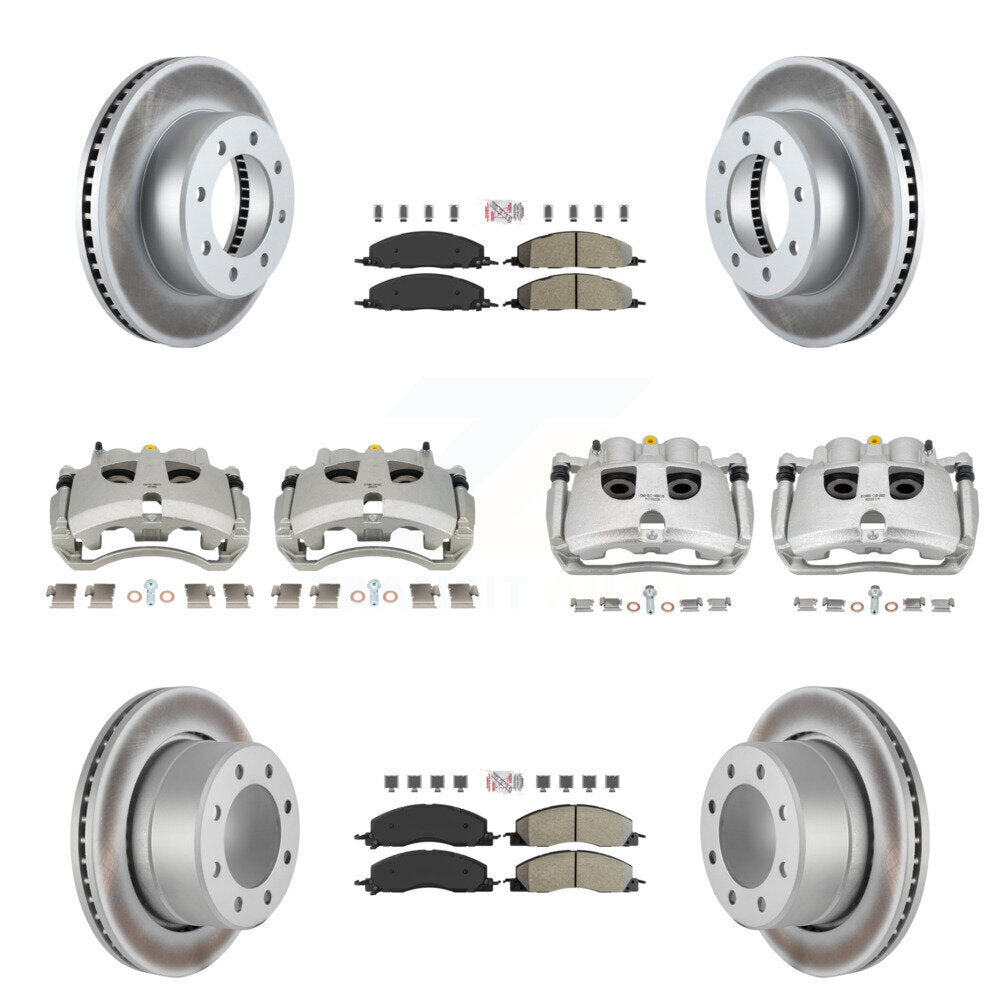 Front Rear Brake Caliper Coat Rotor Semi-Metallic Pad Kit (10Pc) For Ram 3500 2500 Dodge KCG-102804N