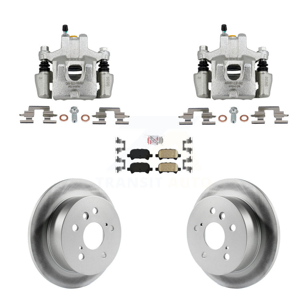 Rear Disc Brake Caliper Coated Rotors And Ceramic Pad Kit For Toyota Camry Solara Avalon KCG-102809N