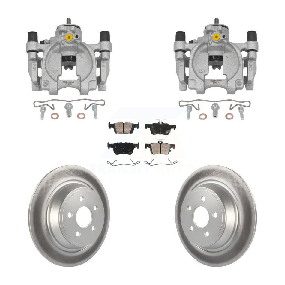 Rear Brake Caliper Coat Rotor Ceramic Pad Kit For 2019-2020 Ford Police Responder Hybrid KCG-102813N