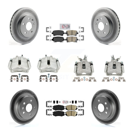 Front Rear Disc Brake Caliper Coat Rotor And Ceramic Pad Kit (10Pc) For Chevrolet Malibu KCG-102831N