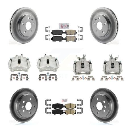 Front Rear Disc Brake Caliper Coat Rotor And Ceramic Pad Kit (10Pc) For Chevrolet Malibu KCG-102832N