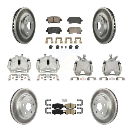 Front Rear Disc Brake Caliper Coat Rotor And Ceramic Pad Kit (10Pc) For Chevrolet Malibu KCG-102834N
