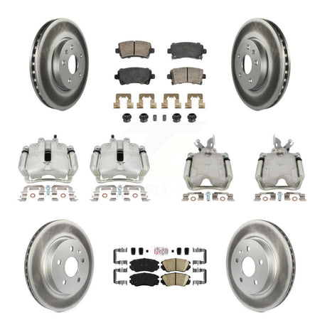 Front Rear Disc Brake Caliper Coat Rotor And Ceramic Pad Kit (10Pc) For Chevrolet Malibu KCG-102837N