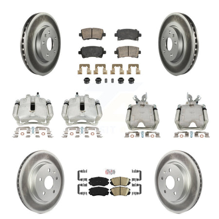 Front Rear Disc Brake Caliper Coat Rotor And Ceramic Pad Kit (10Pc) For Chevrolet Malibu KCG-102838N