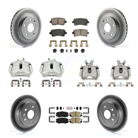 Front Rear Disc Brake Caliper Coat Rotor And Ceramic Pad Kit (10Pc) For Chevrolet Malibu KCG-102841N