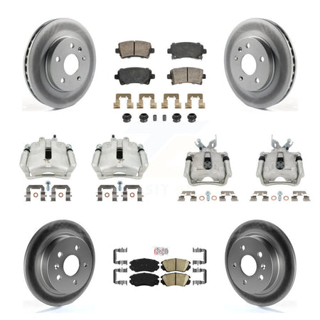 Front Rear Disc Brake Caliper Coat Rotor And Ceramic Pad Kit (10Pc) For Chevrolet Malibu KCG-102842N
