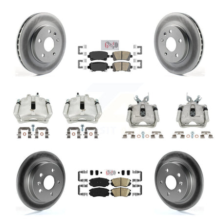 Front Rear Disc Brake Caliper Coat Rotor And Ceramic Pad Kit (10Pc) For Chevrolet Malibu KCG-102843N