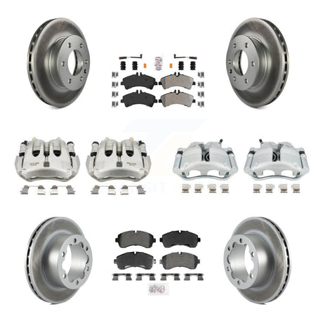 Front Rear Brake Caliper Coat Rotor Semi-Metallic Pad Kit (10Pc) For Sprinter 3500 Dodge KCG-102847N